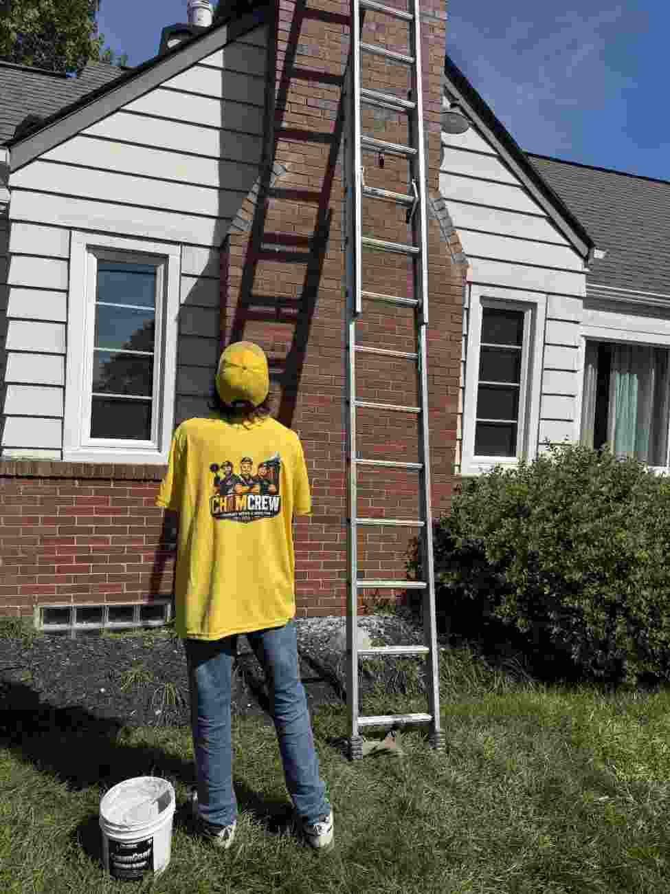 ChimCrew technicians working on an Ohio chimney
